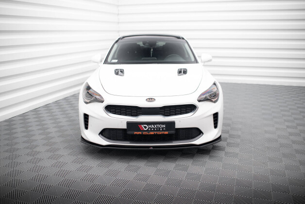 Street+ Spoilerlippe Front Ansatz V.1 passend für Kia Stinger GT / GT-Line / Standard Mk1 schwarz Hochglanz