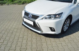 Cup Spoilerlippe Front Ansatz V.1 für Lexus CT Mk1 FL schwarz Hochglanz