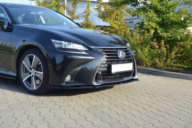 Street+ Spoilerlippe Front Ansatz V.1 passend für Lexus GS Mk4 FL schwarz Hochglanz