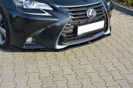 Street+ Spoilerlippe Front Ansatz V.1 passend für Lexus GS Mk4 FL schwarz Hochglanz