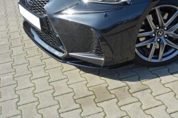 Cup Spoilerlippe Front Ansatz V.1 für Lexus IS Mk3 Facelift F-Sport schwarz Hochglanz