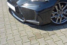 Cup Spoilerlippe Front Ansatz V.1 für Lexus IS Mk3 FL F-Sport schwarz Hochglanz