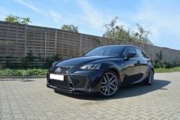Cup Spoilerlippe Front Ansatz V.1 passend für Lexus IS Mk3 Facelift F-Sport schwarz Hochglanz