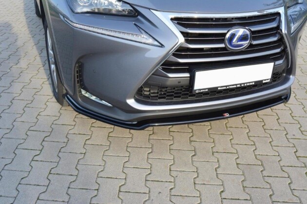 Cup Spoilerlippe Front Ansatz V.1 für Lexus NX Mk1 schwarz Hochglanz