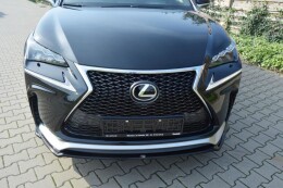 Street+ Spoilerlippe Front Ansatz V.1 passend für Lexus NX Mk1 F-Sport schwarz Hochglanz