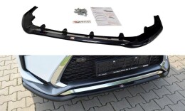 Cup Spoilerlippe Front Ansatz V.1 passend für Lexus RX Mk4 F-Sport schwarz Hochglanz