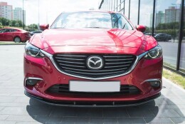 Cup Spoilerlippe Front Ansatz V.1 passend für Mazda 6 GJ (Mk3) Facelift schwarz Hochglanz