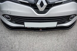 Cup Spoilerlippe Front Ansatz V.1 für Renault Clio Mk4 schwarz Hochglanz