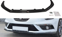 Cup Spoilerlippe Front Ansatz V.1 passend für Renault Megane Mk4 Hatchback schwarz Hochglanz