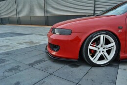 Cup Spoilerlippe Front Ansatz für v.1 Seat Leon Mk1 Cupra schwarz Hochglanz