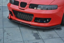 Cup Spoilerlippe Front Ansatz V.1 passend für Seat Leon Mk1 Cupra schwarz Hochglanz