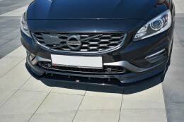 Cup Spoilerlippe Front Ansatz V.1 für Volvo V60 Polestar FL schwarz Hochglanz