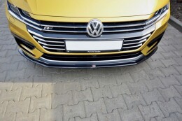 Cup Spoilerlippe Front Ansatz für v.1 Volkswagen Arteon R-Line schwarz Hochglanz