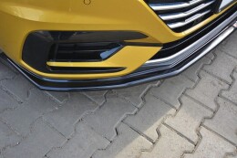 Cup Spoilerlippe Front Ansatz für v.1 Volkswagen Arteon R-Line schwarz Hochglanz