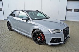 Cup Spoilerlippe Front Ansatz V.2 passend für Audi RS3 8V Sportback schwarz Hochglanz