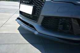 Cup Spoilerlippe Front Ansatz V.2 passend für Audi RS7 C7 schwarz Hochglanz