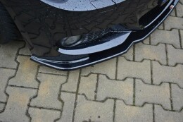 Cup Spoilerlippe Front Ansatz V.2 für BMW 3er E92 M Paket FL schwarz Hochglanz