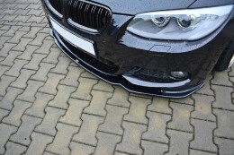 Cup Spoilerlippe Front Ansatz V.2 für BMW 3er E92 M Paket FL schwarz Hochglanz