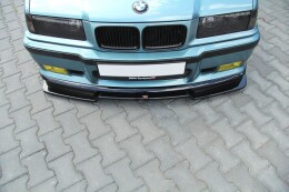 Cup Spoilerlippe Front Ansatz V.2 für BMW M3 E36 schwarz Hochglanz