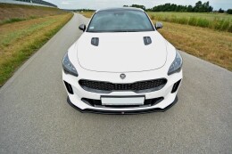 Cup Spoilerlippe Front Ansatz V.2 für Kia Stinger GT / GT-Line / Standard Mk1 schwarz Hochglanz