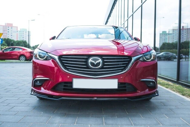 Street+ Spoilerlippe Front Ansatz V.2 passend für Mazda 6 GJ (Mk3) FL schwarz Hochglanz