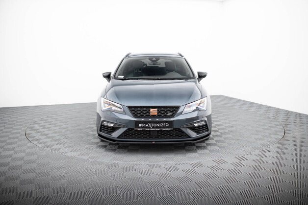 Cup Spoilerlippe Front Ansatz V.2 passend für Seat Leon Cupra / FR Mk3 FL schwarz Hochglanz