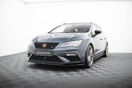 Street+ Spoilerlippe Front Ansatz V.2 passend für Seat Leon CUPRA / FR Mk3 FL schwarz Hochglanz