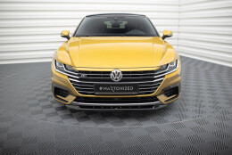 Street+ Spoilerlippe Front Ansatz V.2 passend für VW Arteon R-Line Limousine / Shooting Brake Mk1 schwarz Hochglanz