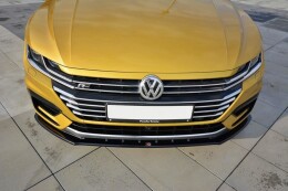 Cup Spoilerlippe Front Ansatz für v.3 Volkswagen Arteon R-Line schwarz Hochglanz