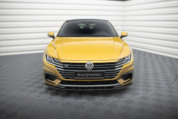 Cup Spoilerlippe Front Ansatz V.3 für VW Arteon R-Line Limousine / Shooting Brake Mk1 schwarz Hochglanz