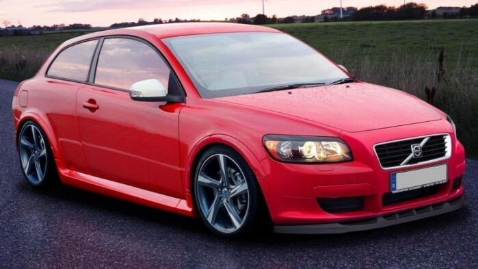Cup Spoilerlippe Front Ansatz passend für VOLVO C30 schwarz Hochglanz