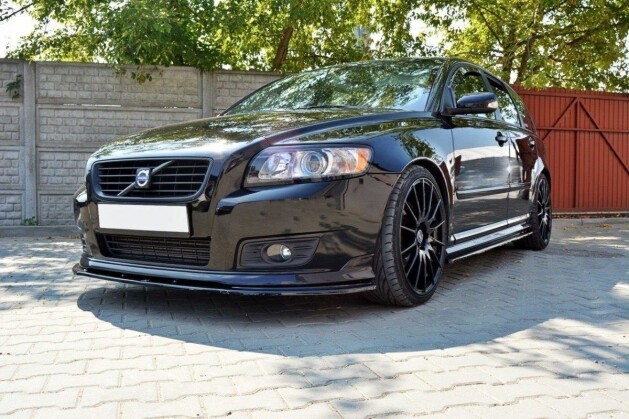 Street+ Spoilerlippe Front Ansatz V.1 passend für Volvo V50F R-DESIGN schwarz Hochglanz