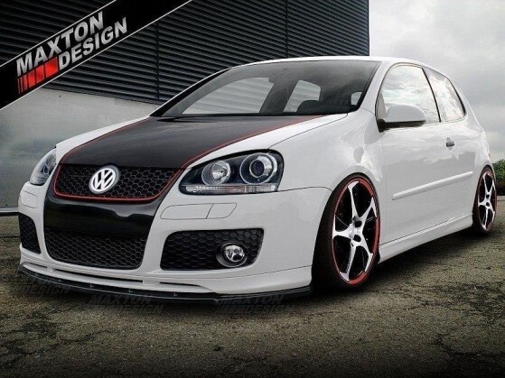 Cup Spoilerlippe Front Ansatz passend für VW GOLF 5 GTI VOTEX schwarz Hochglanz