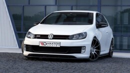 Cup Spoilerlippe Front Ansatz passend für VER.2 VW GOLF 6 (passend für GOLF GTI 35TH) schwarz Hochglanz