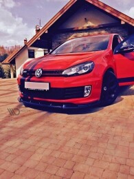 Cup Spoilerlippe Front Ansatz passend für VW GOLF 6 GTI 35TH schwarz Hochglanz