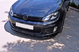 Cup Spoilerlippe Front Ansatz für VER.2 VW GOLF 6 GTI schwarz Hochglanz