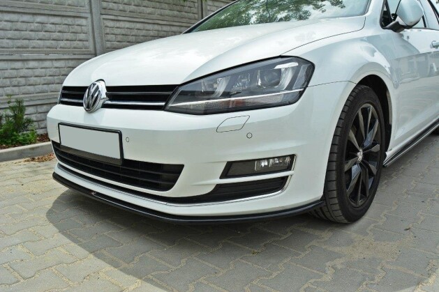 Cup Spoilerlippe Front Ansatz für VW Golf Mk7 schwarz Hochglanz