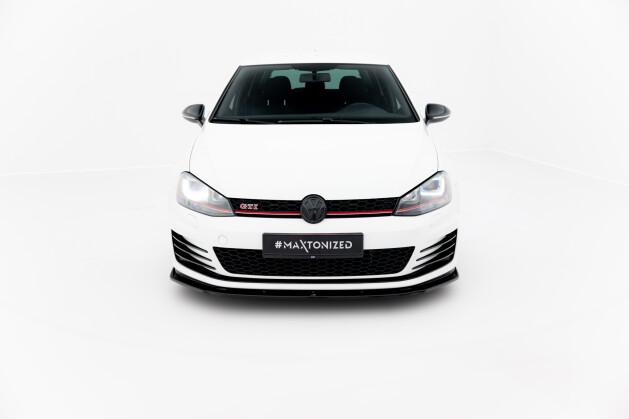Cup Spoilerlippe Front Ansatz V.1 passend für VW Golf 7 GTI schwarz Hochglanz