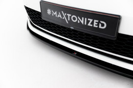 Cup Spoilerlippe Front Ansatz V.1 passend für VW Golf 7 GTI schwarz Hochglanz