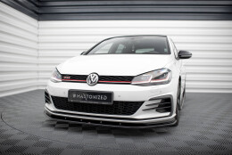 Cup Spoilerlippe Front Ansatz V.1 für VW Golf GTI Mk7 schwarz Hochglanz