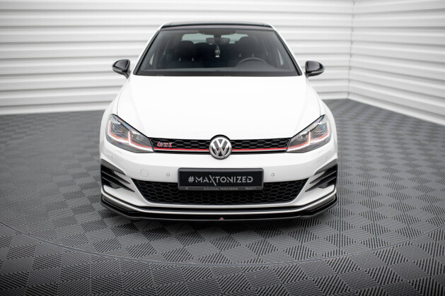 Cup Spoilerlippe Front Ansatz V.2 für VW GOLF 7 GTI FL schwarz Hochglanz