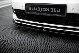 Cup Spoilerlippe Front Ansatz V.2 passend für VW GOLF 7 GTI FACELIFT schwarz Hochglanz