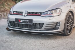 Cup Spoilerlippe Front Ansatz V.2 für VW Golf GTI Mk7 schwarz Hochglanz