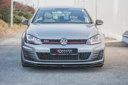 Cup Spoilerlippe Front Ansatz V.2 für VW Golf GTI Mk7 schwarz Hochglanz