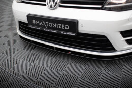 Cup Spoilerlippe Front Ansatz V.1 passend für VW Golf 7 R / R-Line schwarz Hochglanz