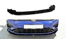 Cup Spoilerlippe Front Ansatz V.1 für VW GOLF 7 R / R-Line Facelift schwarz matt