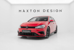 Cup Spoilerlippe Front Ansatz V.2 passend für VW Golf R / R-Line Mk7 Facelift schwarz Hochglanz