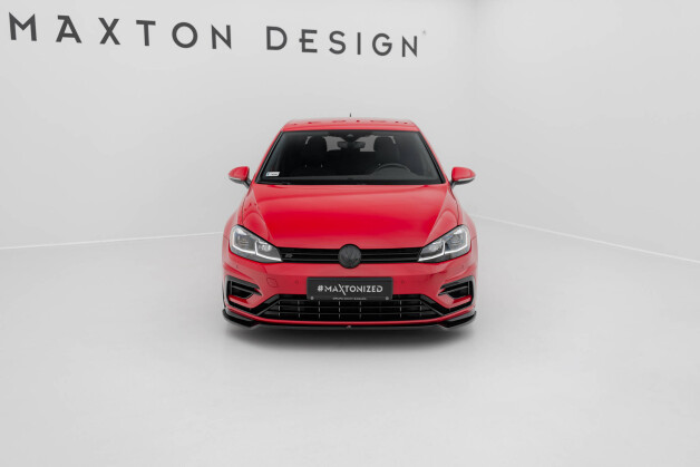 Cup Spoilerlippe Front Ansatz V.3 passend für VW Golf R / R-Line Mk7 Facelift schwarz Hochglanz