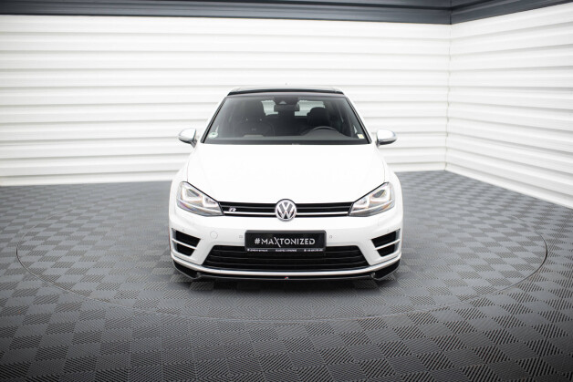 Cup Spoilerlippe Front Ansatz V.2 passend für VW Golf 7 R / R-Line schwarz Hochglanz