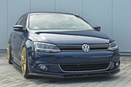 Cup Spoilerlippe Front Ansatz V.1 passend für VW Jetta 6 schwarz Hochglanz